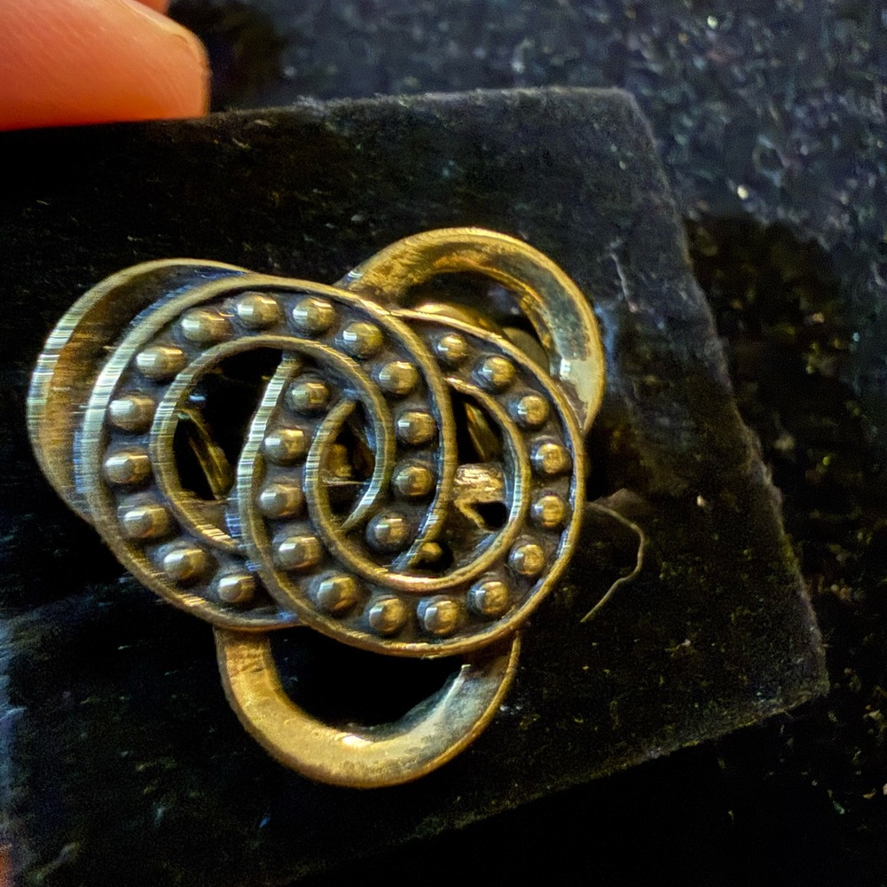 Paparazzi Gold and Silver Interwoven Circle Brooch